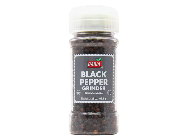 2.25 oz Whole Black Pepper Grinder,Peppercorns,Tellicherry / Pimienta Negra Kosher