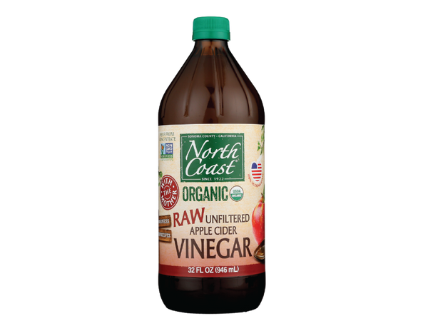 NORTH COAST Organic Raw Unfiltered Apple Cider Vinegar with the mother, 946 ml.