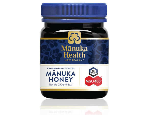 Manuka Health UMF 13 + / MGO 400+ Manuka Honey (250g / 8.8oz) ، سوبرفوود ، عسل خام أصيل من نيوزيلندا