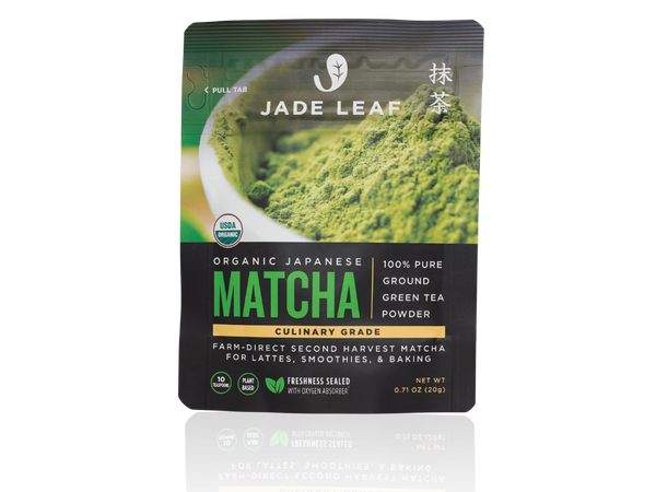 Matcha Green Tea Powder Jade Leaf Organic  - Authentic Japanese Origin - Premium Second Harvest Culinary Grade