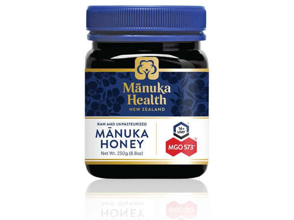 Manuka Health UMF 16 + / MGO 573+ Manuka Honey (250g / 8.8oz) ، سوبرفوود ، عسل أصلي خام من نيوزيلندا