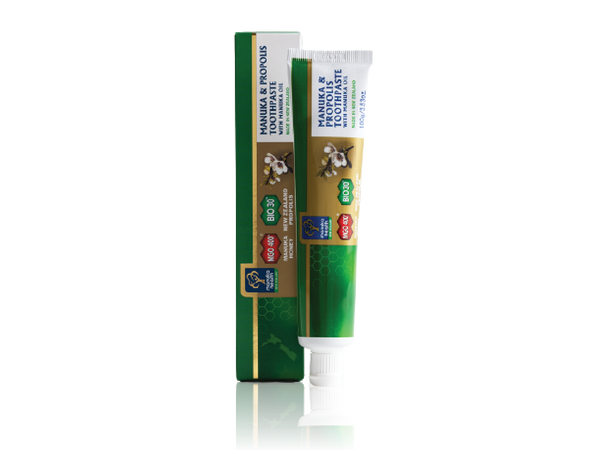 Manuka Health, Toothpaste with MGO 400+ Manuka Honey, Propolis and Manuka Oil, 3.5oz (100g), BIO30 New Zealand Propolis, Essential Oils and Herbs